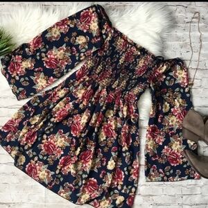 Off the shoulder floral sun dress